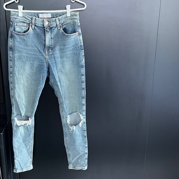 Topshop Jamie Skinny Jeans – W30 L30 with Distressed Knees - Picture 2 of 4